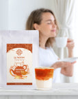 LA MOON TEA Premium Thai Tea Mix Powder  Assam Loose Leaf Tea Blend From Thailand for Original Hot or Iced Thai Tea Taste  Ideal for Bubble Tea  Milk Tea 705 oz