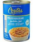 Cortas  Peeled Fava Beans 14oz Pack of 6 RTE Secret Recipe Foul Medammas