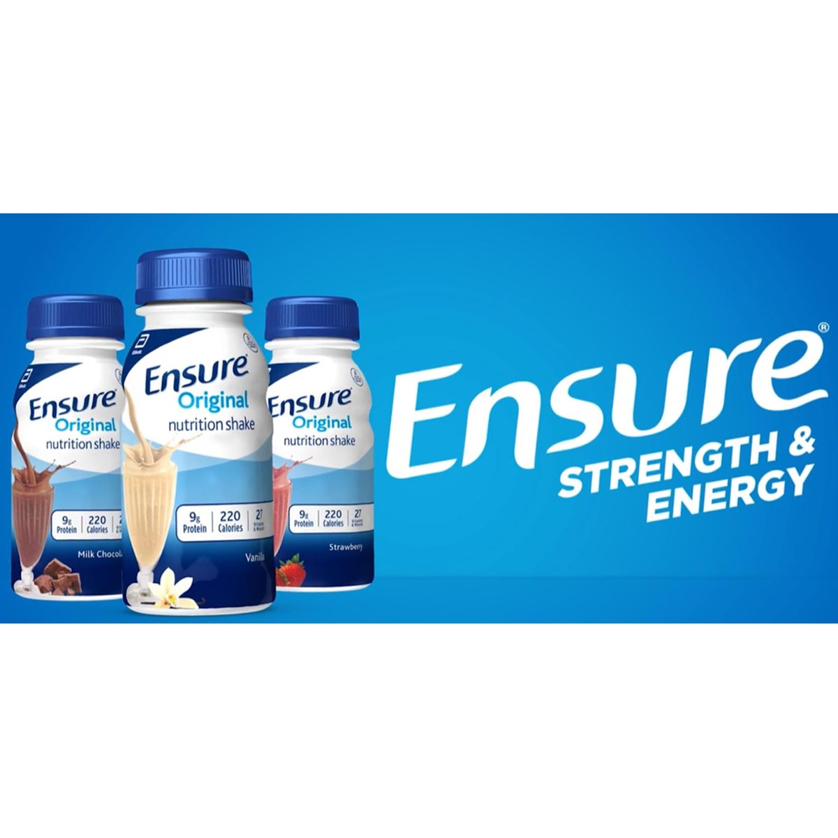 Ensure Original Milk Strawberry Flavors  Nutrition Shake With Fiber  Meal Replacement Shake to Boost Energy is Gluten Free  8 Fl OZ Pack of 6  Every Order is Elegantly Packaged in a Signature BETRULIGHT Branded Box