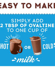 Ovaltine Powdered Drink Mix Variety Classic Malt Chocolate Malt Rich Chocolate Mix 12 oz Pack of 3 with By The Cup Paper Straws