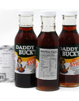 Daddy Bucks Original Cane Blend Syrup 12 FL Oz 355 ml 3 Bottles Bundled with a JFS exclusive recipe card