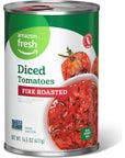 Amazon Fresh Fire Roasted Diced Canned Tomatoes 145 Oz Previously Happy Belly Packaging May Vary