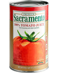 Sacramento Tomato Juice  Vegetable Juice Beverage  No Added Sugar No High Fructose Corn Syrup Gluten Free and Vegan  100 Tomato Juice  46 Fl oz Can of BETRULIGHT Value Pack of 2 Tomato Juice 46 FL OZ Can