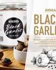 RioRand Black Garlic 908g  2 Pounds Whole Peeled Black Garlic Aged for Full 90 Days Black Garlic Jar Equal to 4lbs of Whole Black Garlic 908g  2 Pound