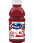 Ocean Spray 100 Juice Cranberry Juice Blend 10 Fl Oz 6 Count Pack of 1