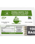 Herbal Hermit Yerba Mate Tea with 100 tea bags Natural Organic Yerba Matte Rich in Chlorophyll Antioxidants and Vitamins Made in USA