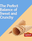 Gefen Sugar Cones 2 Pack  24 Cones  Crunchy  Delicious  Sweet Ice Cream Cones  Great for Parties