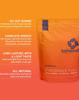 Tailwind Nutrition Endurance Fuel Mandarin Orange 50 Servings, Hydration Drink Mix with Electrolytes and Calories, Non-GMO, Free of Soy, Dairy, and Gluten, Vegan Friendly