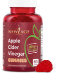 NEW AGE Apple Cider Vinegar Gummies 60 Count - Immunity & Detox - with The Mother, Gluten-Free, Vegan, Vitamin B9, B12, Pomegranate, Beetroot (1 Pack 60 Count)