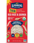 Lundberg Organic Thin Stackers Red Rice  Quinoa SaltFree Thin Multigrain Rice Cakes GlutenFree Vegan Healthy Snacks 6 oz Pack of 1