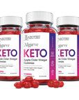 Justified Laboratories (3 Pack) Algarve Keto ACV Gummies 1000MG with Pomegranate Juice Beet Root B12 180 Gummys