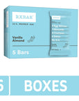 RXBAR Protein Bars, 12g Protein, Gluten Free Snacks, Vanilla Almond (6 Boxes, 30 Bars)