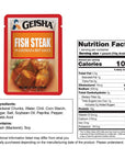 GEISHA Fish Steak in Louisiana Hot Sauce 353oz Pack of 24 Fish Steak HALAL  Kosher Certified  Gluten Free  Wild Caught  Good Source of Protein