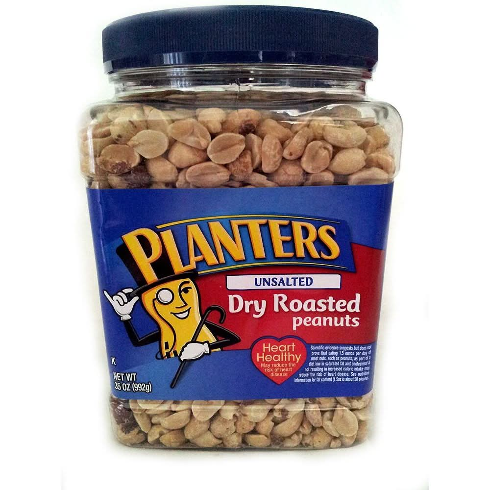 Planters Unsalted Dry Roasted Peanuts 35 Ounce