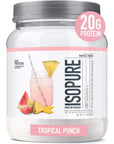 Isopure Protein Powder, Clear Whey Isolate Protein, Post Workout Recovery Drink Mix, Gluten Free with Zero Added Sugar, Infusions- Tropical Punch, 16 Servings