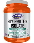 NOW Sports Nutrition, Soy Protein Isolate 20 g, 0 Carbs, Unflavored Powder, 2-Pound