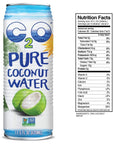 C2O The Original Coconut Water wNutrients  Electrolytes Rejuvenating PlantBased Hydration the Original 175oz cans 12Pack