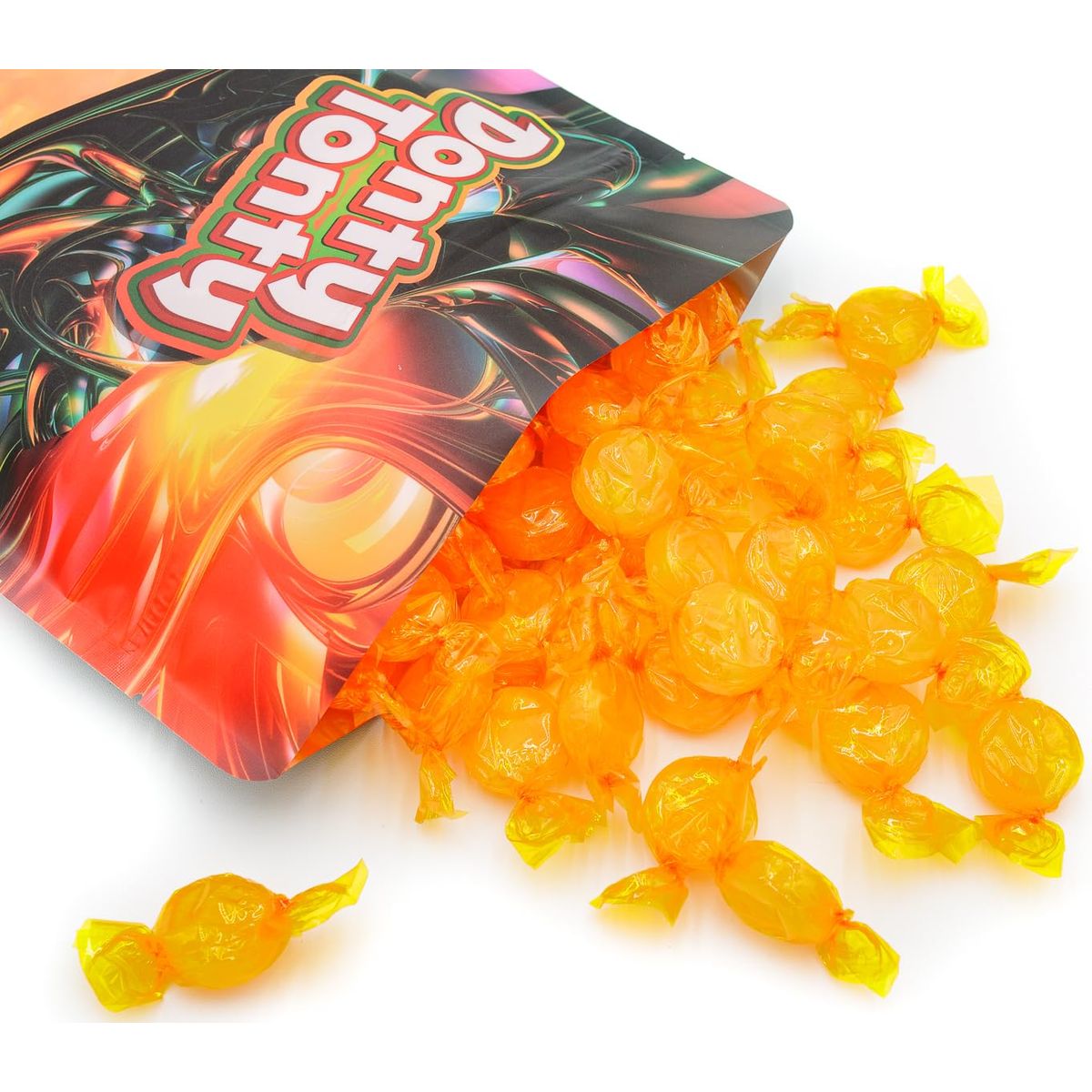 BUTTERSCOTCH Hard Candy 2 lb  Bulk Bag Sweet  Buttery Flavor Discs Buttons Candies Individually Wrapped 146 Pieces