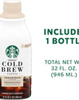 Starbucks Cold Brew Coffee Concentrate Naturally Flavored Madagascar Vanilla 100 Arabica MultiServe Bottle 32 Fl Oz