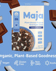 Maja Organic Overnight Oats  Chocolate  Coconut Protein Oatmeal 5 Servings 68g Vegan  Gluten Free Oats Delicious Instant Oatmeal Quick and Filling Breakfast with Clean Ingredients