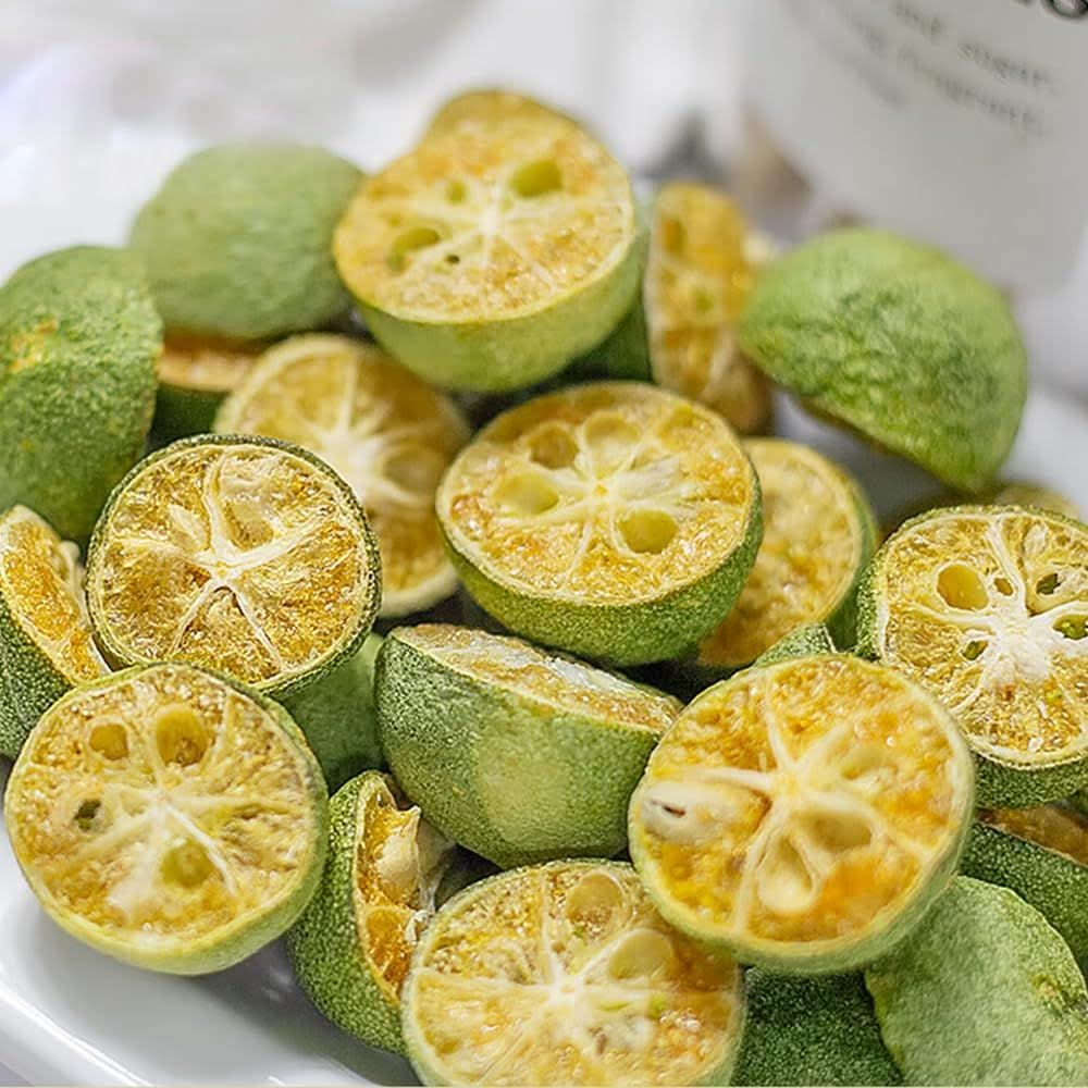 SIJIYUNLIDried small green orange 100g35oz Dehydrated lemon slices without any additives cocktail decoration fruit slice tea