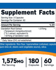 Nutricost Dandelion Root Extract Capsules 525mg (180 Capsules) - 1575mg Per Serving, Non-GMO, Gluten Free