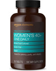 Amazon Elements Women‚ 40+ One Daily Multivitamin, 66% Whole Food Cultured, Vegan, 65 Tablets, 2 month supply (Packaging may vary)