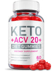 Keto ACV 20 Gummies - Official Formula, Vegan - Keto ACV 20 Plus Gummies, Keto ACV 20+ Gummies Apple Cider Vinegar, Vitamin B12, Beet Root Juice Keto ACV 20 Plus Jujubes, Pomegranate (60 Gummies)