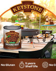 Keystone All Natural Ground Beef 28 Ounce Long Term Emergency Survival Food Canned Meat  Fully Cooked Ready to Eat  Gluten Free Family Pack of 6