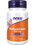 NOW Supplements, Nattokinase 100 mg (from Non-GMO Soy) with 2,000 FUs of Activity, 60 Veg Capsules