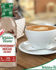 Walden Farms Peppermint Mocha Coffee Creamer 12 oz Bottle Fresh Flavored NonDairy Milk Substitute Natural and Organic Liquid Gluten Free and Low Carb Vegan Friendly 2 Pack