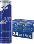 Red Bull Blue Edition Blueberry Energy Drink - 8.4 Fl Oz, 24 Cans (6 Packs of 4)