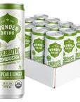 Wonder Drink Organic Kombucha Plant - 12oz Pack of 12