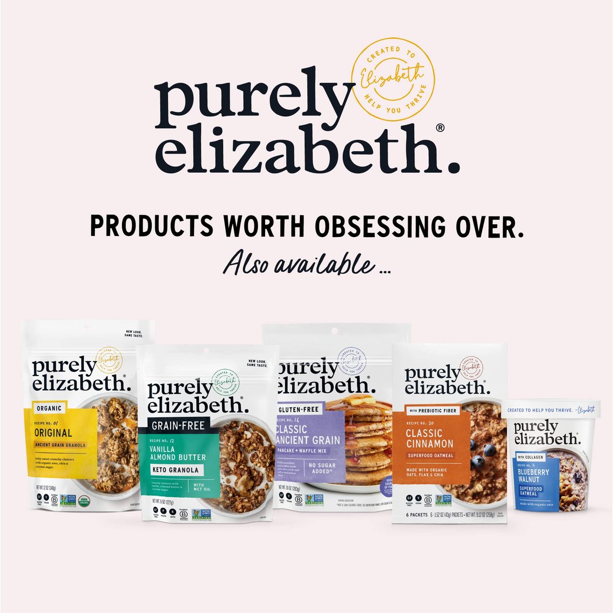 Purley Elizabeth Keto Granola Best Sellers Variety Pack Made with Nuts and Seeds GrainFree GlutenFree NonGMO 3ct 8oz Bags