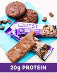 Quest Nutrition Double Chocolate Chunk Protein Bars, High Protein, Low Carb, Gluten Free, Keto Friendly, 12 Count