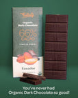 Funtasty Organic Dark Chocolate Bar 66% Cacao - Vegan - Gluten-Free - 1.76 Ounces (Pack of 6)