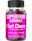 Tart Cherry Superfruit Gummies with Celery Seed Concentrate Extract, Uric Acid Flush Cleanse Sleep Supplements, Capsules Capsule Pills Pill Juice Powder Supplement Alt, Black Sleep Organic Pure Gummy