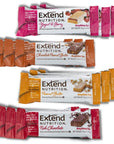 Extend Nutrition Sugar Free Protein Bars High Protein Bars for Hunger Control  Steady Energy Perfect Sugar Free Snacks for Diabetes Low Carb Keto Friendly 4 Great Flavors Variety Pack 12 Count