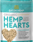 Organic Hemp Hearts, 16oz, 10g Complete Plant Protein & 12g Omegas per Serving, Vegan, Gluten-Free, Non-GMO, Whole 30 Approved, Paleo & Keto Friendly, Eaton Hemp, USDA Certified Organic Shelled Hemp Seeds