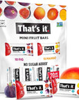 Thats it Mini Fruit Bars Variety 20 Pack No Sugar Added PlantBased Vegan  Gluten Free Breakfast Bar Paleo for Children  Adults Non GMO Fiber