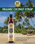 P LRA Organic Pure Coconut Syrup for Waffles Pancakes Coffee  Desserts  Creamy Tropical Flavored  Natural Flavor Drink Mix  Gluten Free  Soy  Sodium Free  Kosher  85 oz  Pack of 1