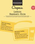 Khazana Authentic Lemon Ready To Heat Basmati Rice Pack of 6 88oz  NonGMO Vegan Gluten Free  Kosher  Aromatic  Flavorful Organic Grain From India  Microwavable Instant Rice in 90 Seconds