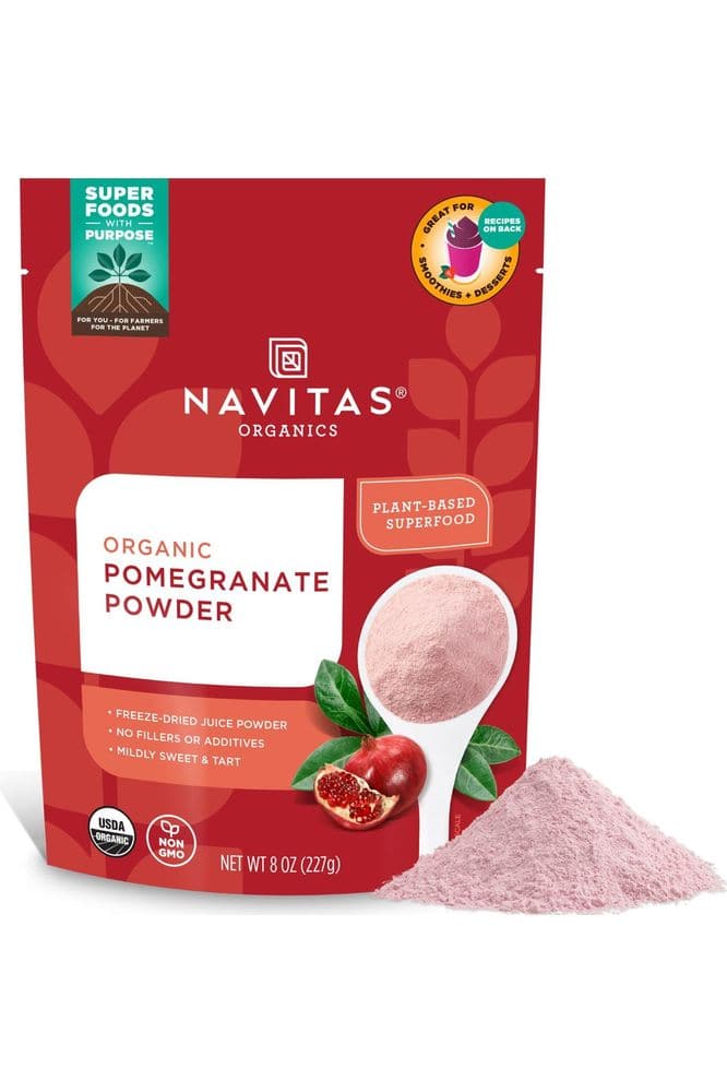 Navitas Organics Pomegranate Powder, 8oz. Bag, 45 Servings - Organic, Non-GMO, Freeze-Dried, Gluten-Free