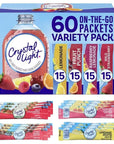 Crystal Light On-The-Go Powdered Drink Mix Variety Pack - 60 Count