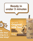 Instant Brown Sugar Boba Tea Kit With Straws  Drink Pearly Instant Bubble Tea Kit Instant Boba Kit Boba Kit Milk Tea Milk Tea Boba Kit Diy Boba Tea Drink Original Milk Tea Boba Set 10 Pack