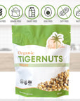 Skyland Kitchen Organic Peeled Tigernuts 16oz bag Natural NonGMO and GlutenFree Raw Snack Paleo Keto and Vegan Friendly 16oz