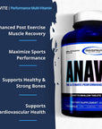 Gaspari Nutrition Anavite - Sports Multi-Vitamin with Amino Acids, Beta-Alanine and L-Carnitine, Enhanced Performance and Recovery, 180 Tablets