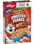 Kelloggs Maple Cinnamon Frosted Flakes Cereal 435g15 oz Box Imported from Canada