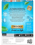 Twinings Brew Over Ice Unsweetened Peach Flavoured Black Iced Tea KCup Pods for Keurig Caffeinated 12 Count