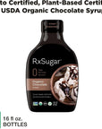 RxSugar Organic Chocolate Syrup 2Pack  Allulose sweetener  DiabetesSafe Natural Sugar  Keto Certified  NonGMO Project Verified  GlutenFree Certified